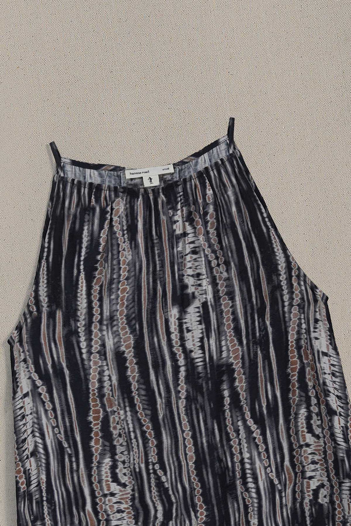 BLACK MONO TIDE DRESS