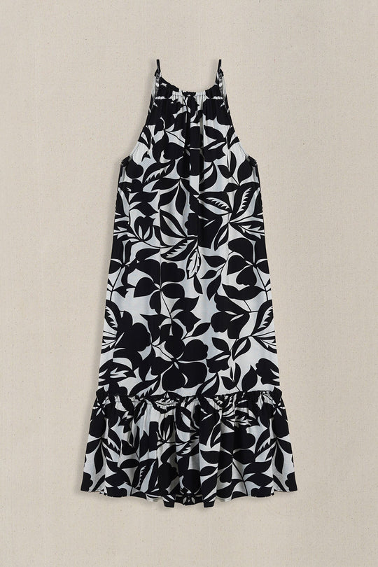 BLACK ISLA SLIP DRESS