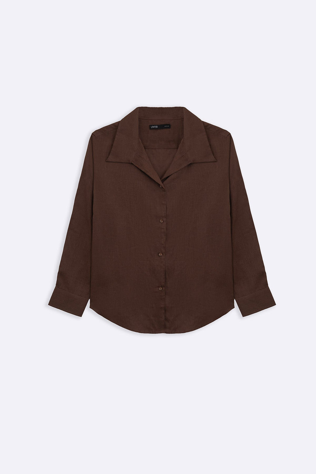CHOCOLATE 100% PURE LINEN SHIRT