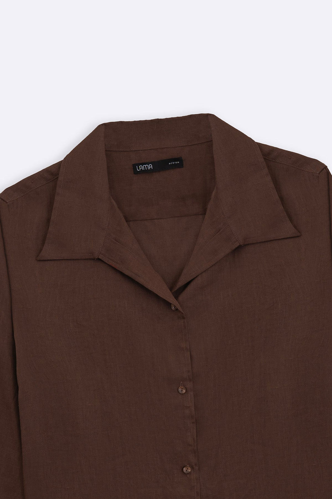CHOCOLATE 100% PURE LINEN SHIRT