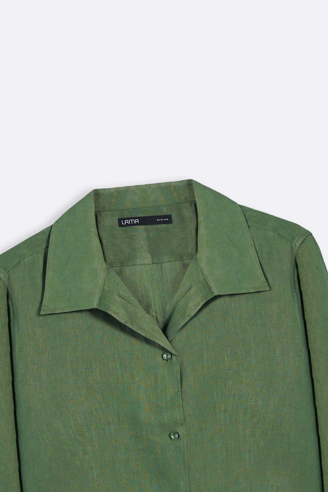 GREEN 100% PURE LINEN SHIRT