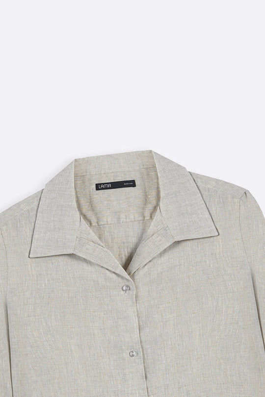 OAT MELANGE 100% PURE LINEN SHIRT