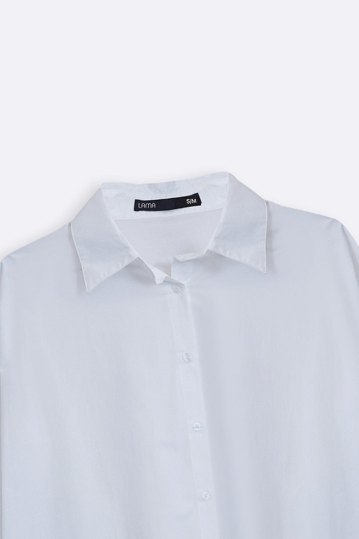 WHITE OVERSIZED COTTON BLOUSE