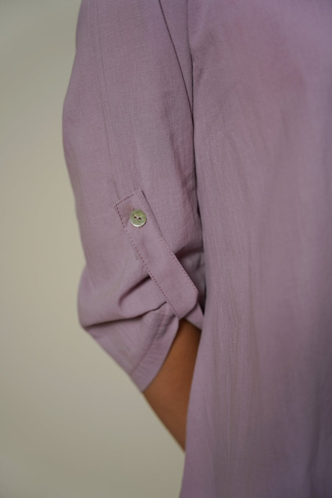 LILAC FEATHER COTTON TOPSY BLOUSE