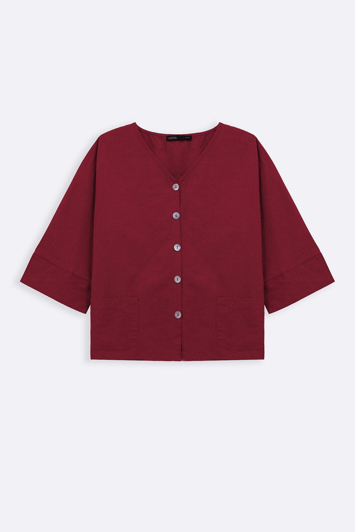 MULBERRY LINEN SORBET BLOUSE