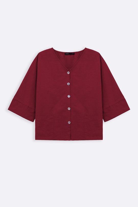 MULBERRY LINEN SORBET BLOUSE