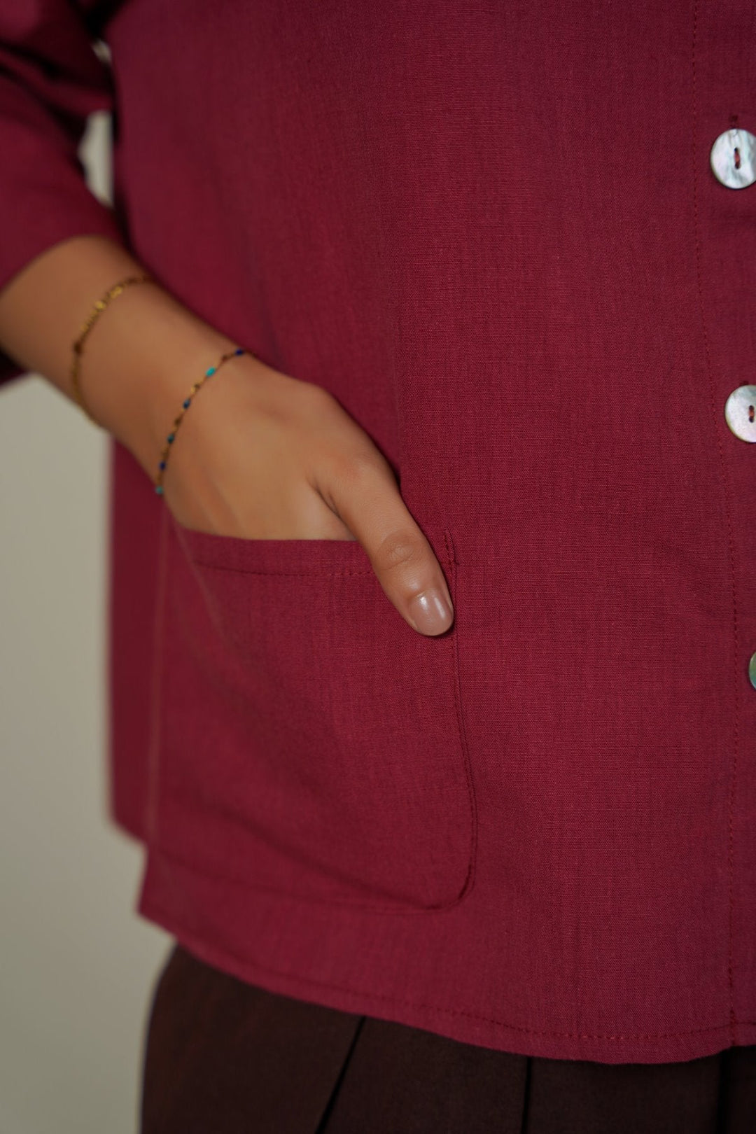 MULBERRY LINEN SORBET BLOUSE