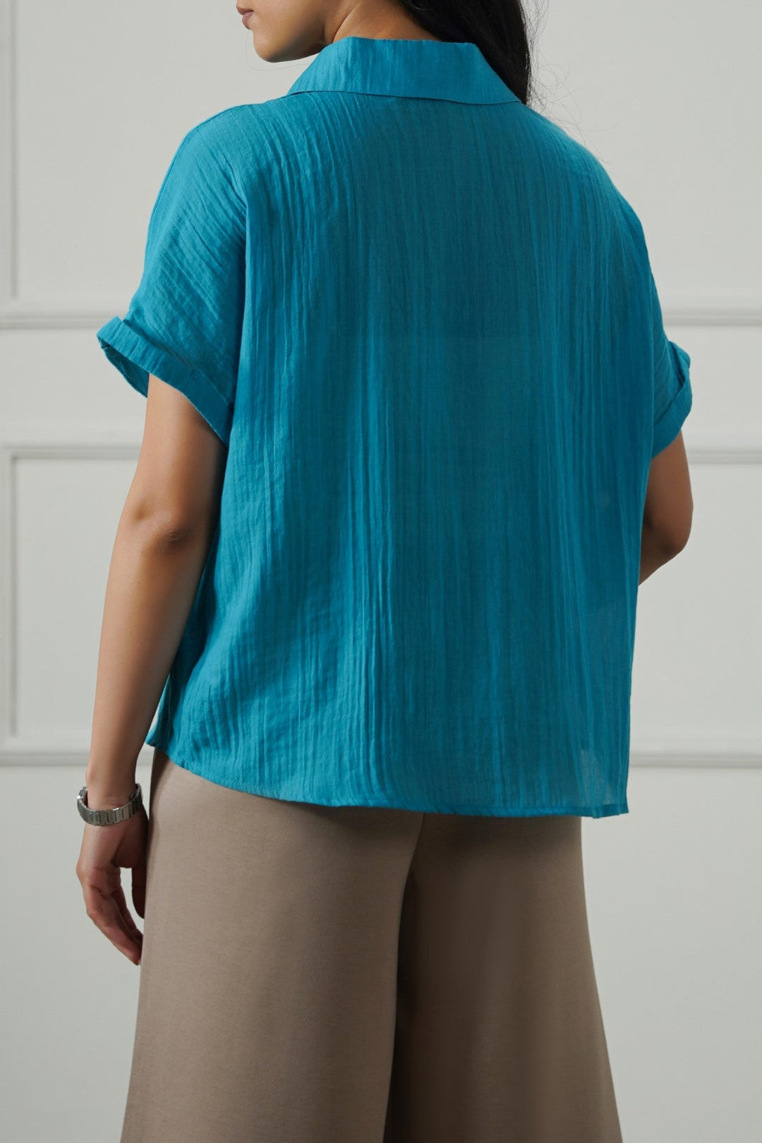 TEAL BARELIGHT BUTTON DOWN