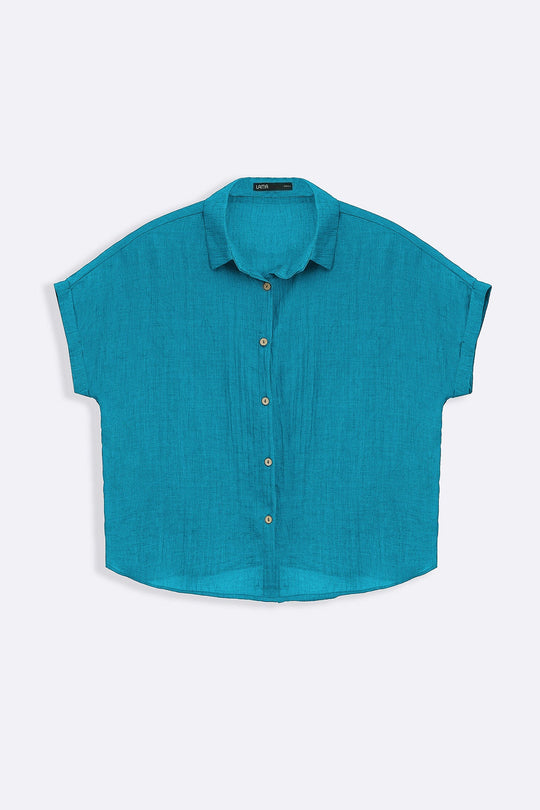 TEAL BARELIGHT BUTTON DOWN