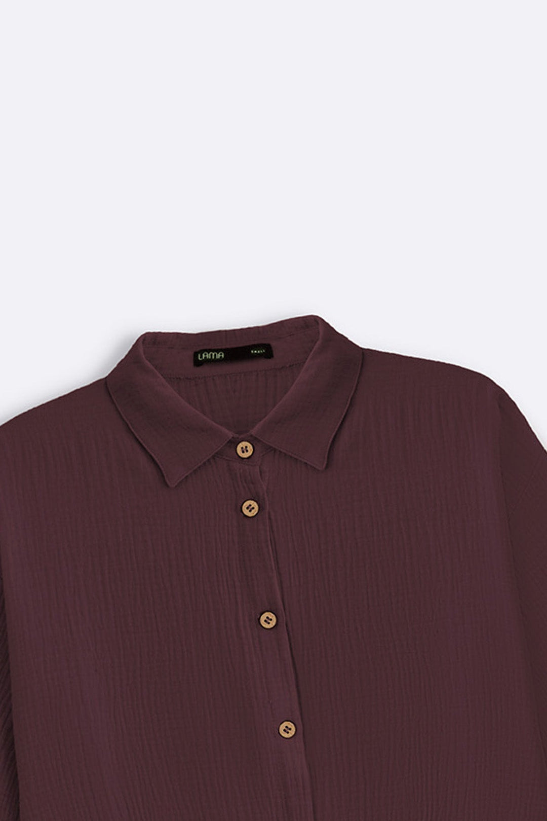 OX BLOOD BASIC MUSLIN SHIRT