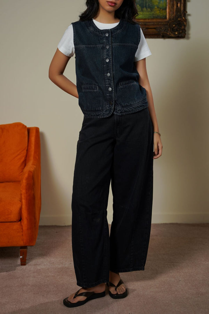DARK BLUE CLASSIC DENIM VEST