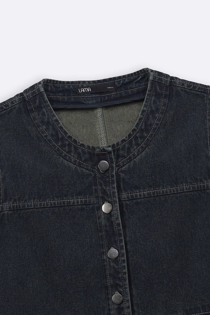 DARK BLUE CLASSIC DENIM VEST
