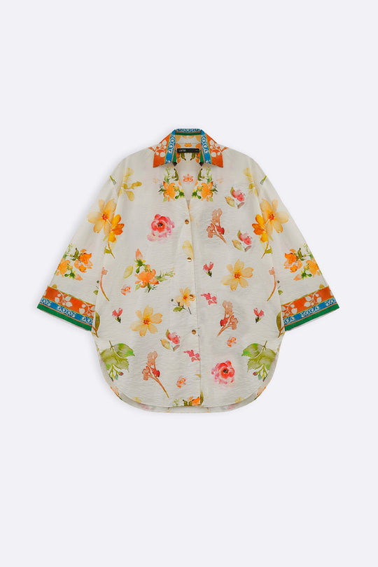 OFF WHITE LILIES AT DAWN SHIRT