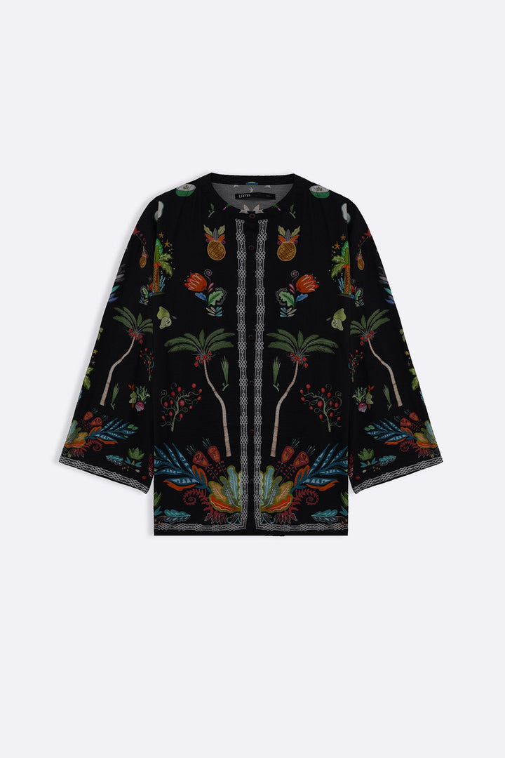 BLACK GREEN APPLE SHIRT