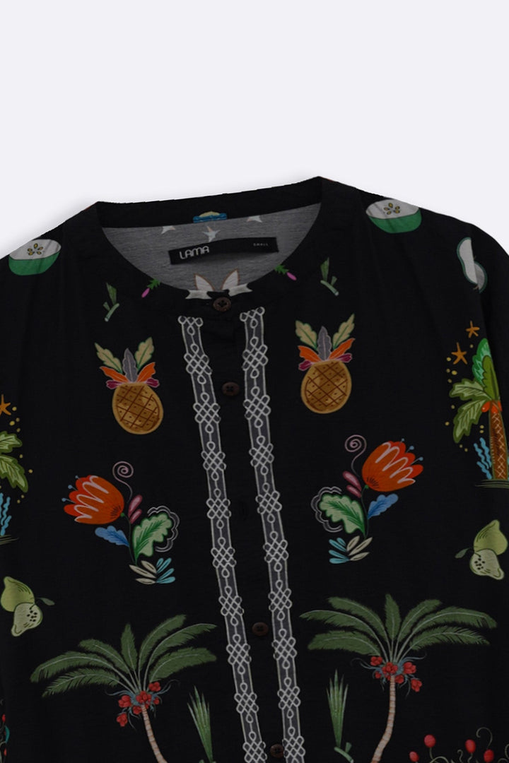 BLACK GREEN APPLE SHIRT