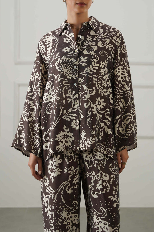 BROWN BARON BUTTON DOWN SHIRT