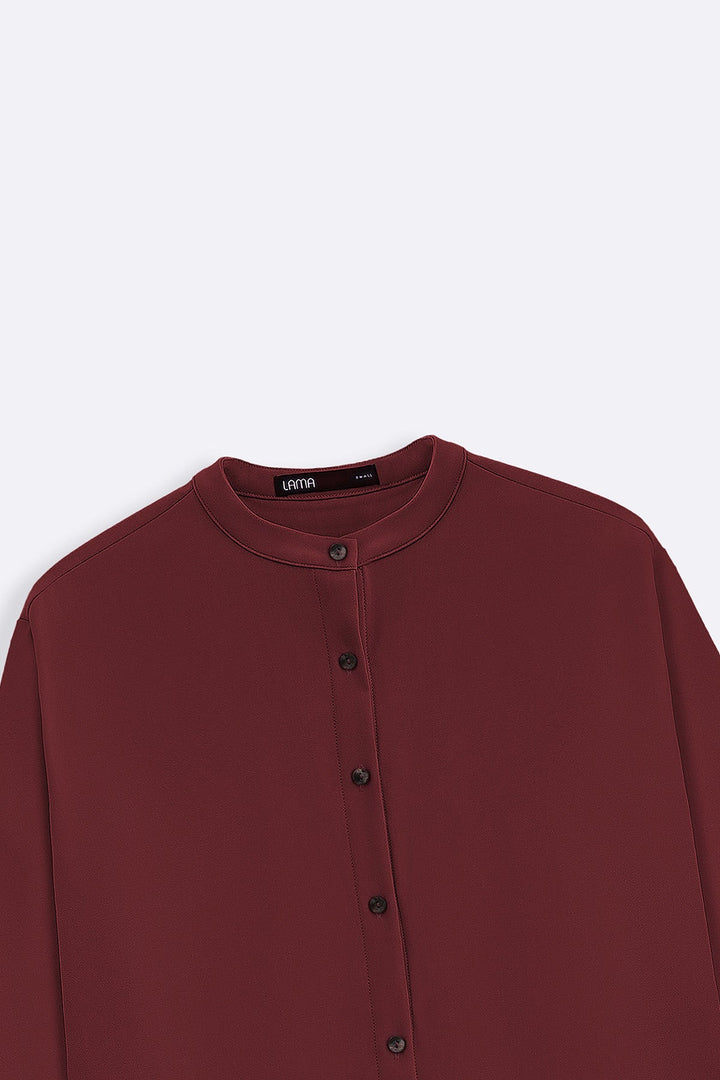 PINK FLOW BAND COLLAR SHIRT