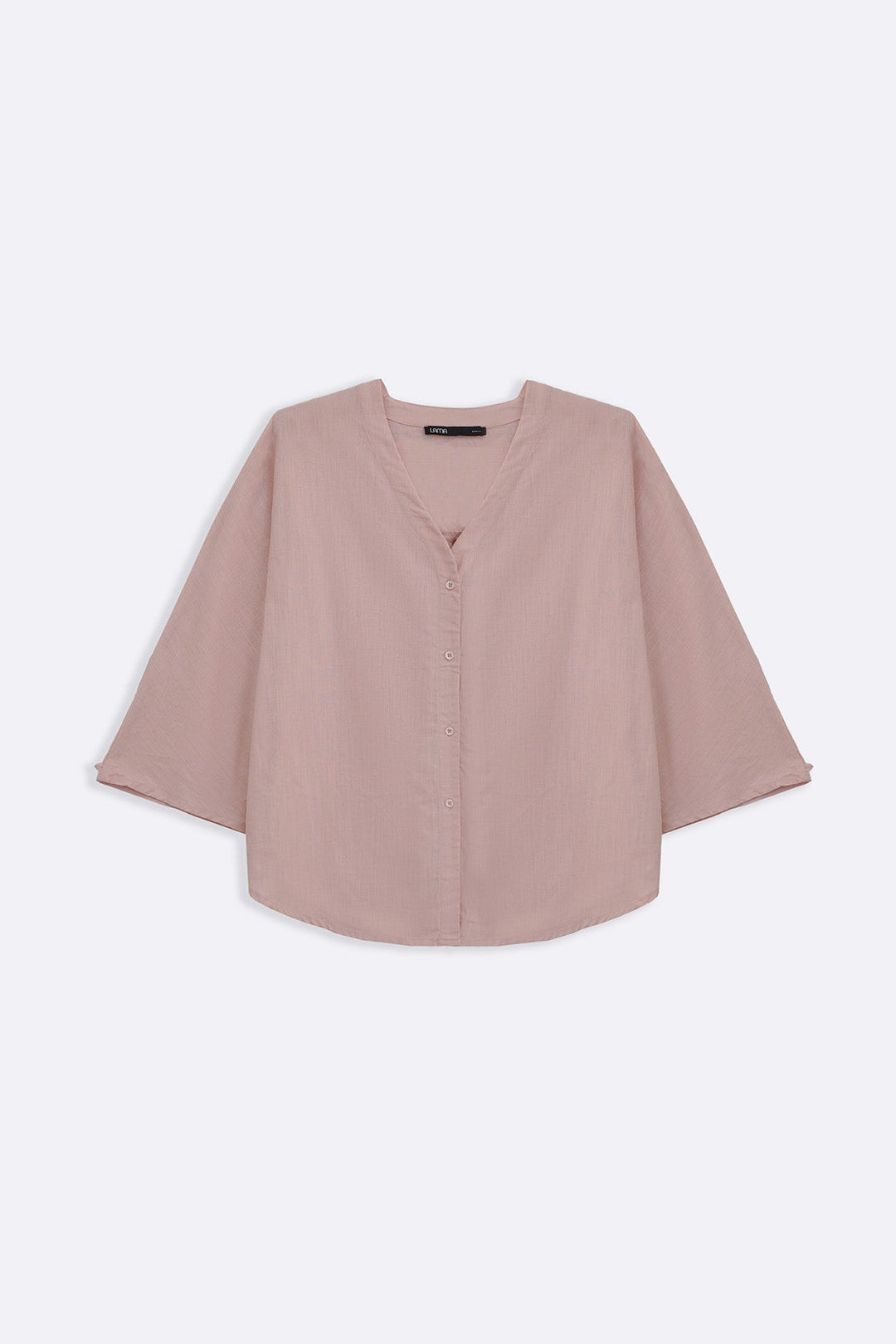 MINK V NECK BUTTON BLOUSE