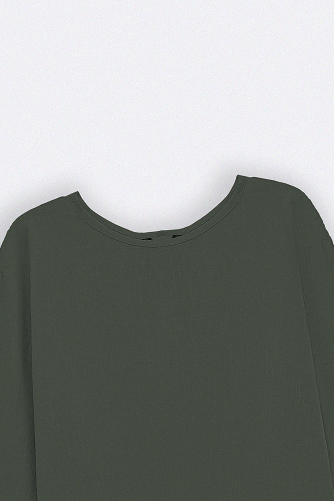 GREEN EVERYDAY BACK BUTTON BLOUSE