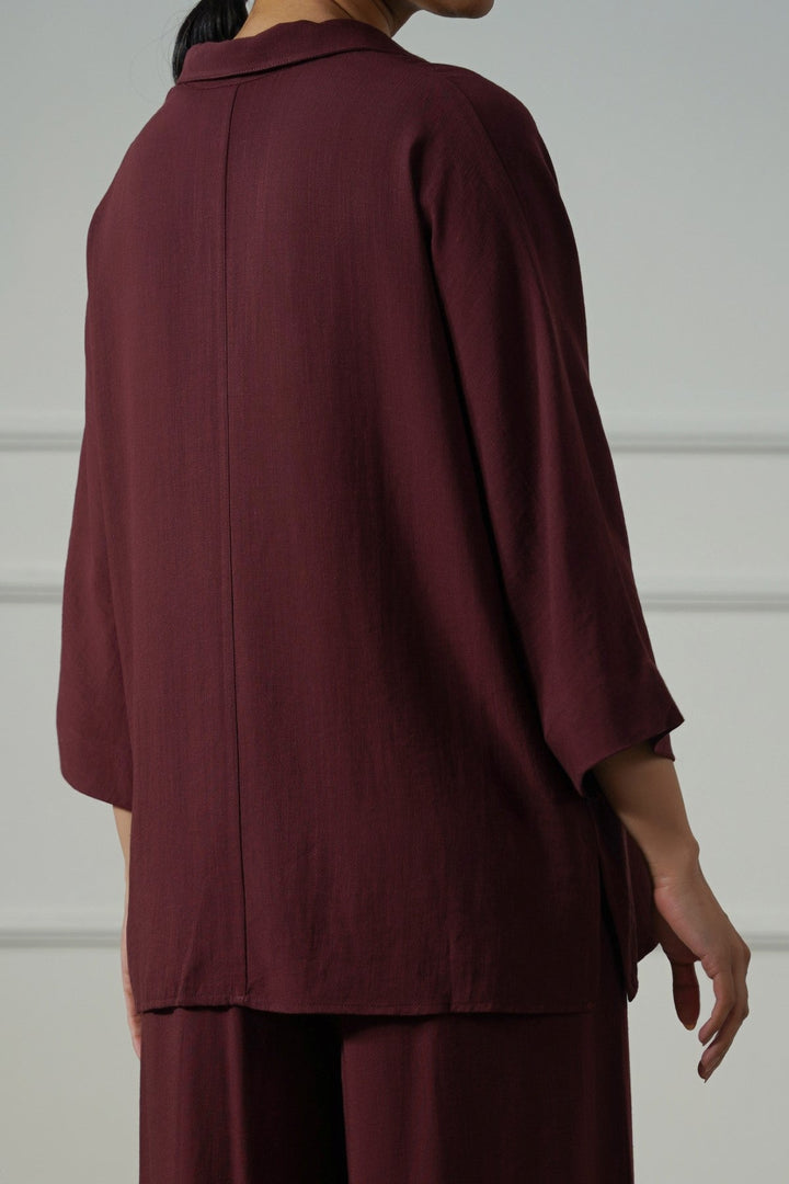 OX BLOOD PULLOVER SAFARI BLOUSE