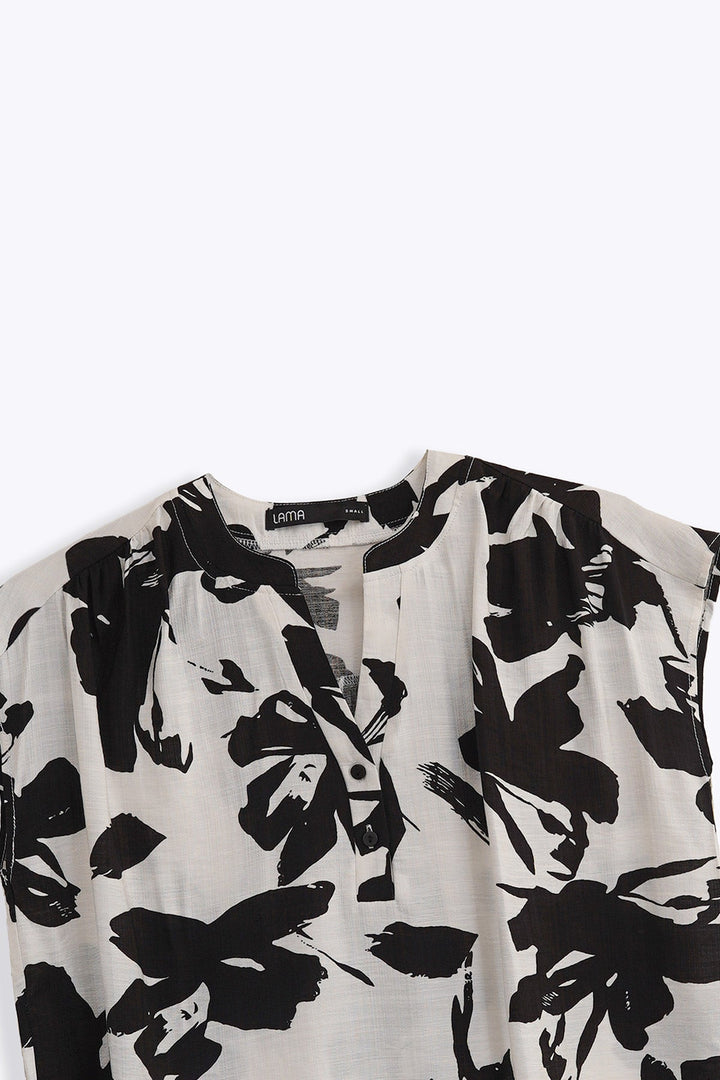 BLACK ABSTRACT RESORT SHIRT