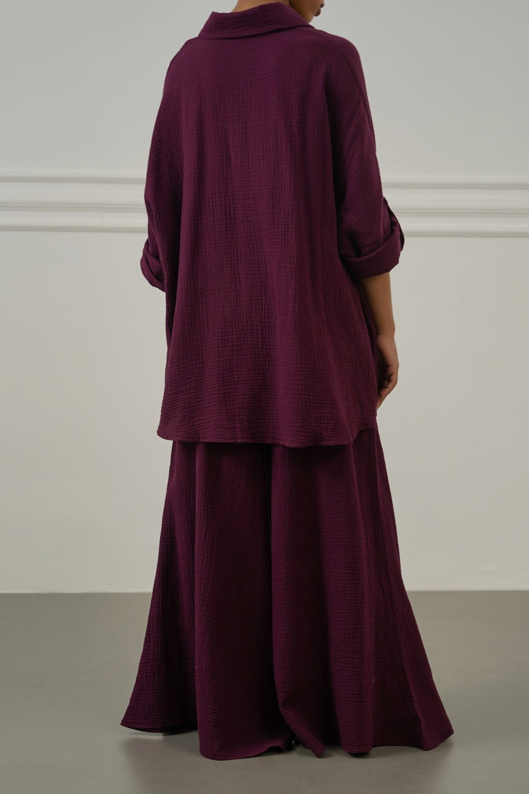 WINE EVERYDAY MUSLIN SHIRT