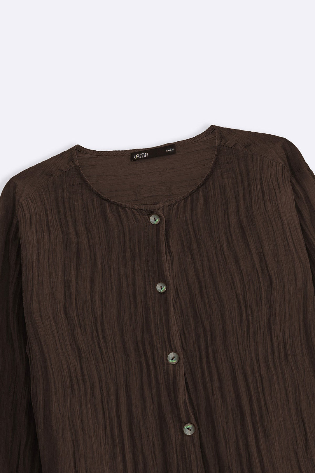 COFFEE LIGHTWEIGHT CRINKLE TOP