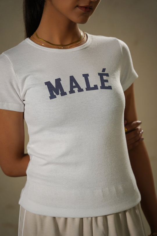 WHITE MALE CAMPUS TEE