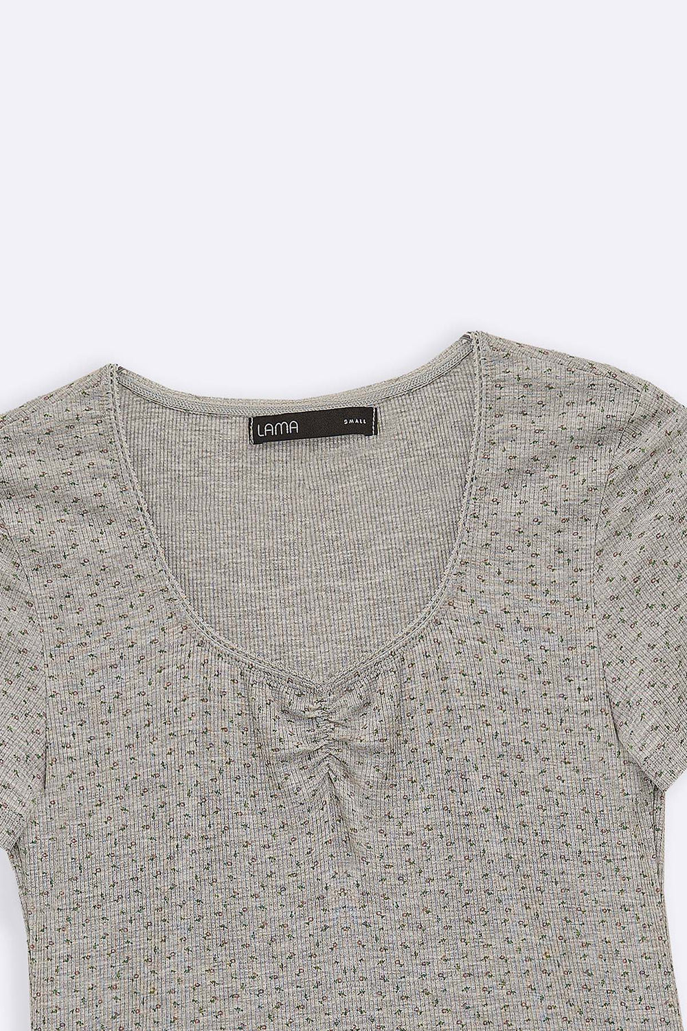 GREY RIBBED DOLL TEE