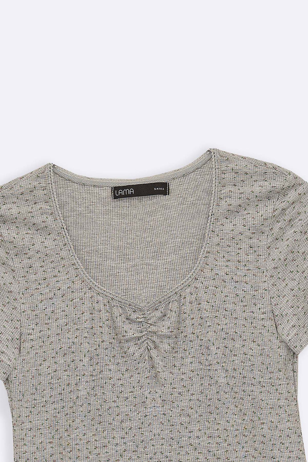 GREY RIBBED DOLL TEE