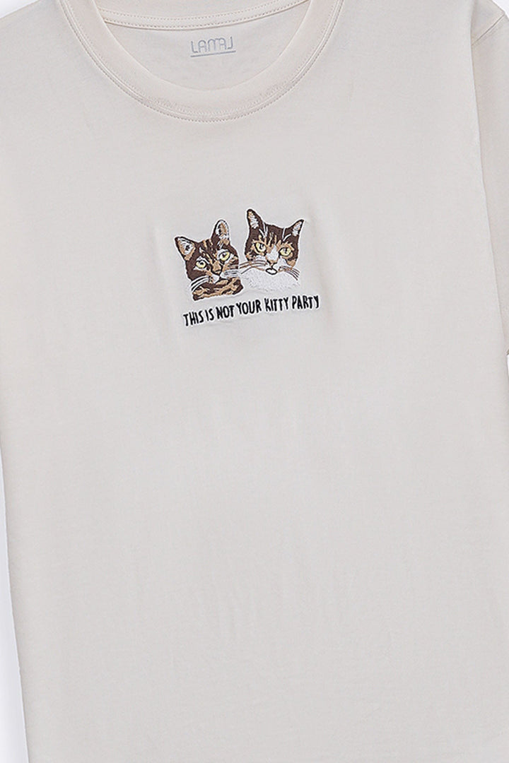 IVORY KITTY PARTY TEE