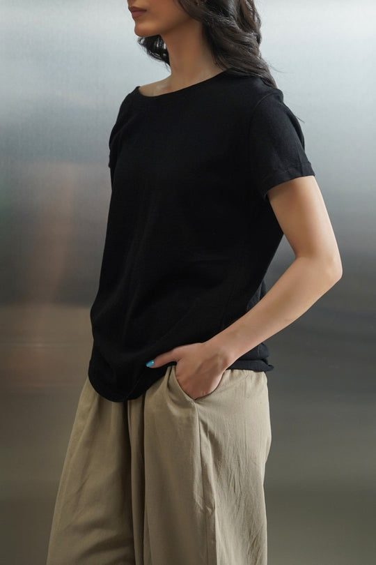 ASSYMETRICAL CUT TEE