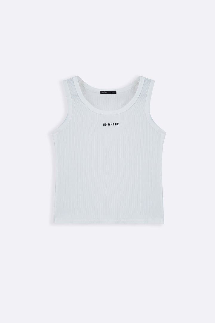 WHITE NOWHERE TANK