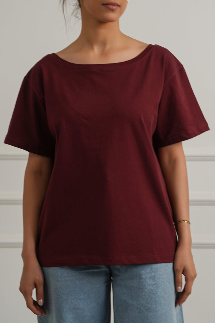 OFF SHOULDER PLAIN TEE
