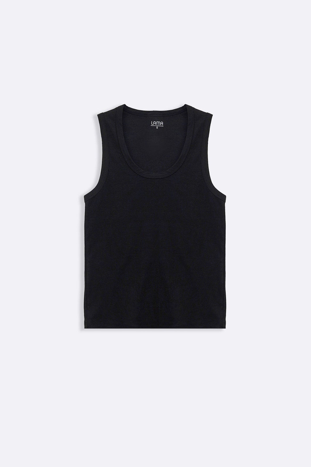 BLACK SCOOPNECK TANK