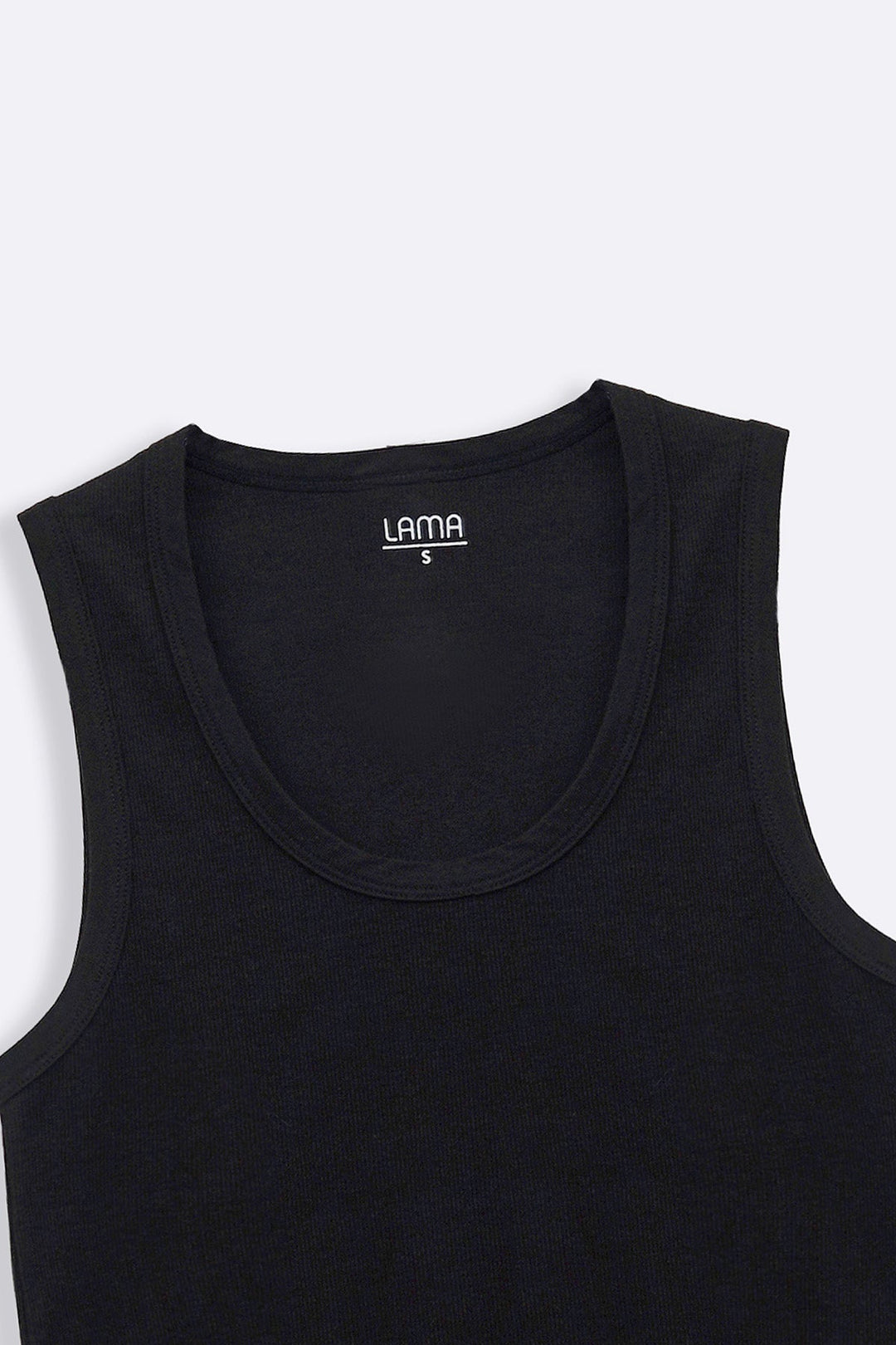 BLACK SCOOPNECK TANK