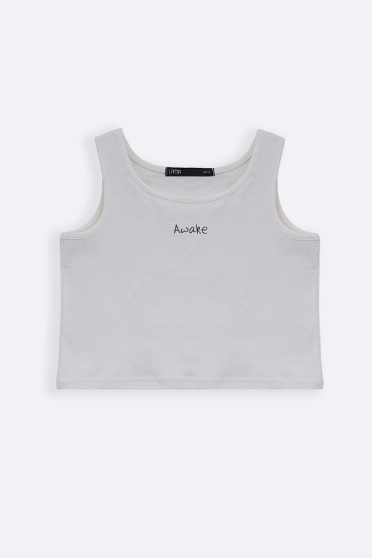 WHITE BASIC SHORT TANK