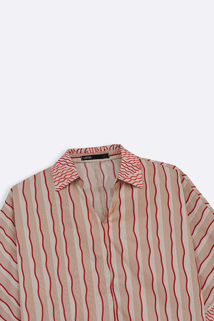 PINK STRIPED COTTON BLOUSE