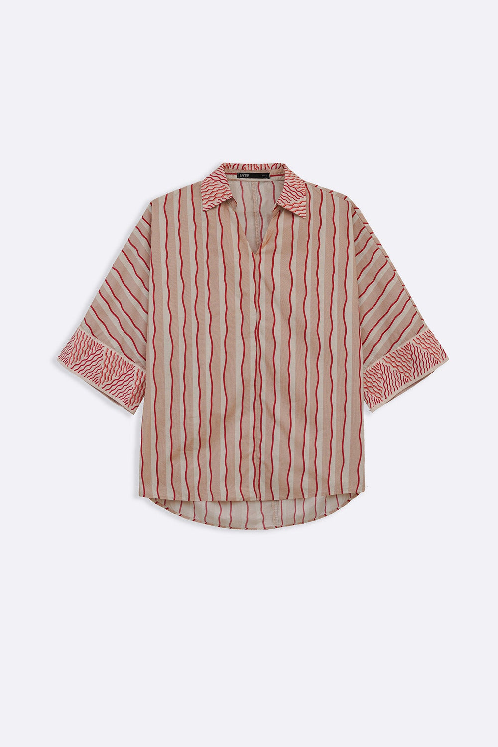 PINK STRIPED COTTON BLOUSE