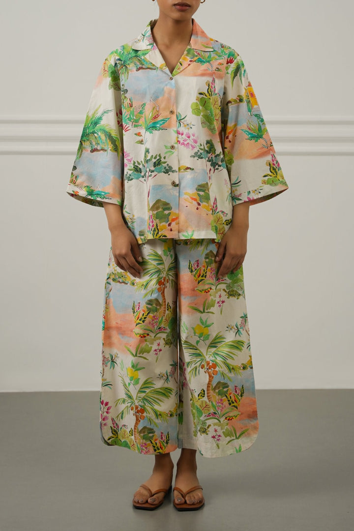 OFF WHITE ALOHA SAFARI SHIRT