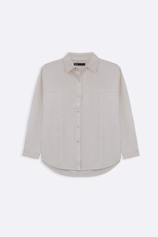 WHITE OXFORD PANEL SHIRT