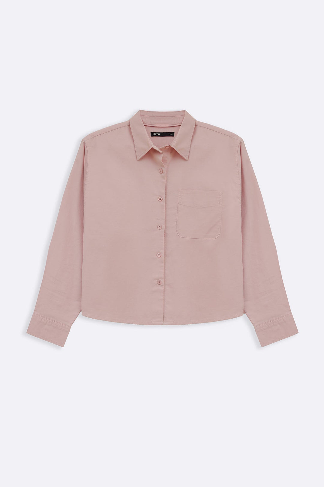 PINK OXFORD CROPPED SHIRT