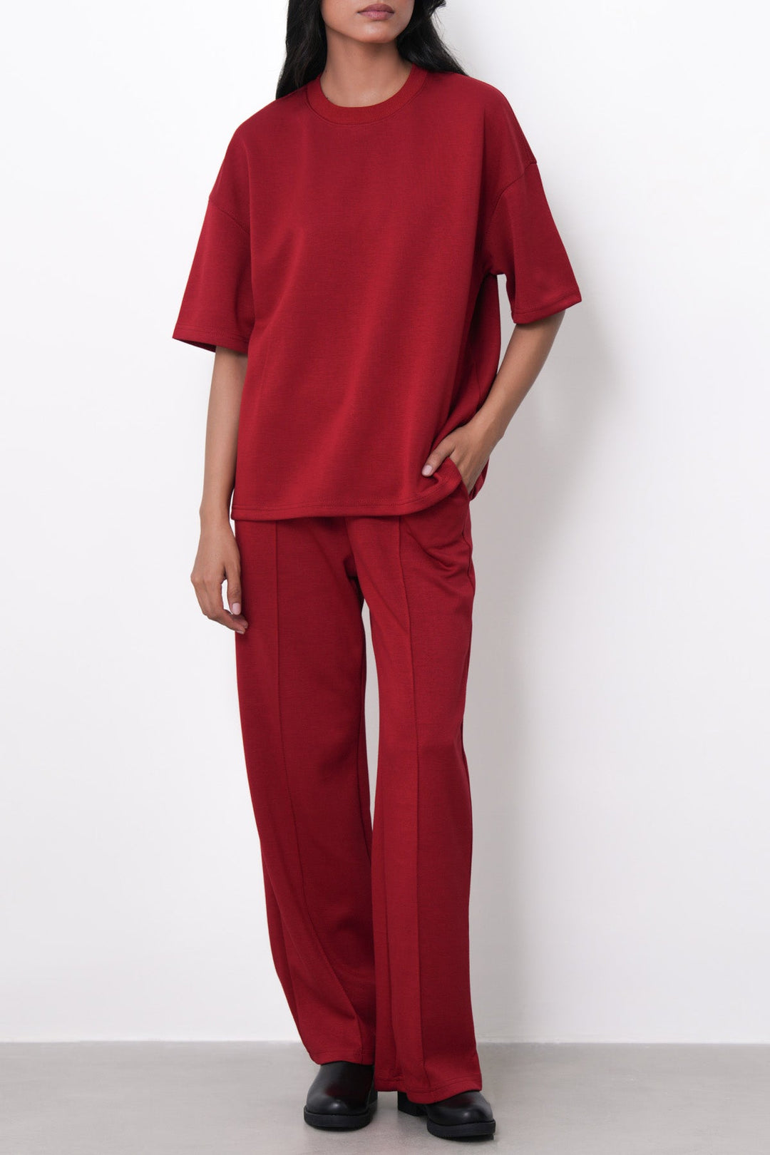 RED CHERRY-OVERSIZED T-SHIRT