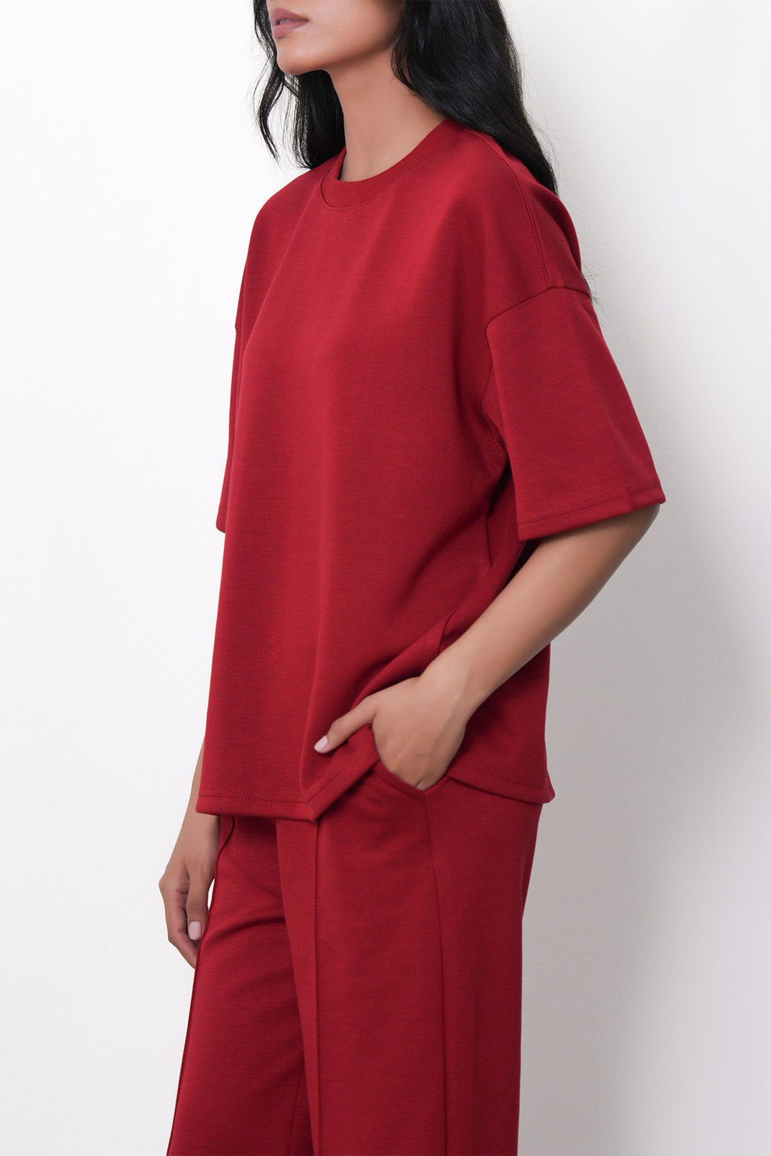 RED CHERRY-OVERSIZED T-SHIRT