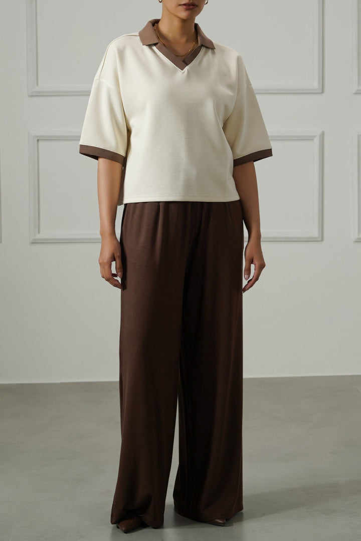 IVORY VINTAGE CONTRAST POLO