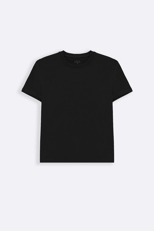 BLACK CASUAL EVERYDAY TEE