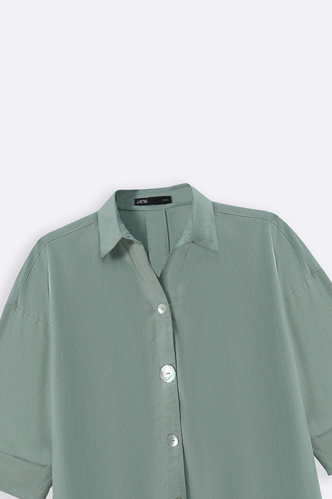 AQUA LYOCELL LINEN BUTTON SHIRT
