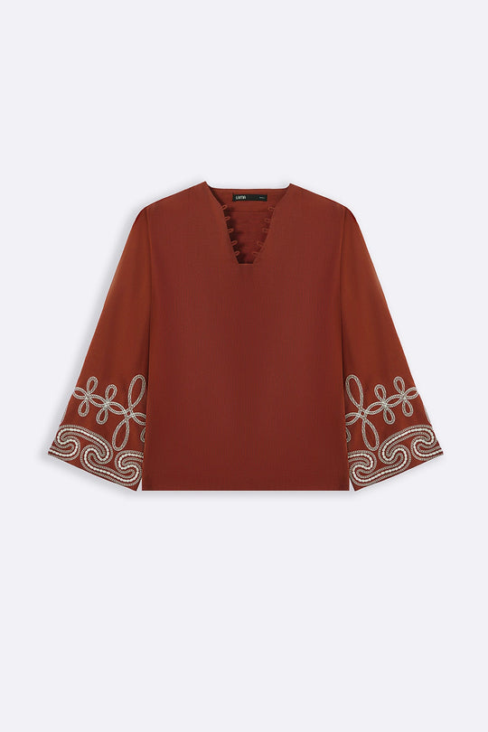 RUST WINE KORU TUNIC