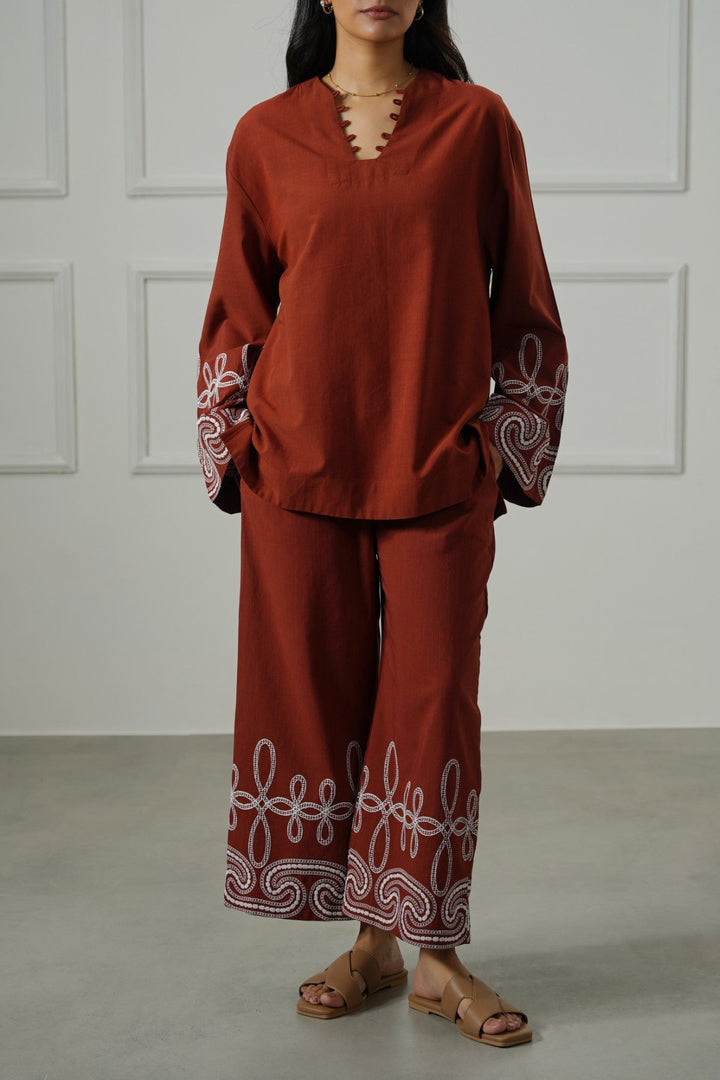 RUST WINE KORU TUNIC