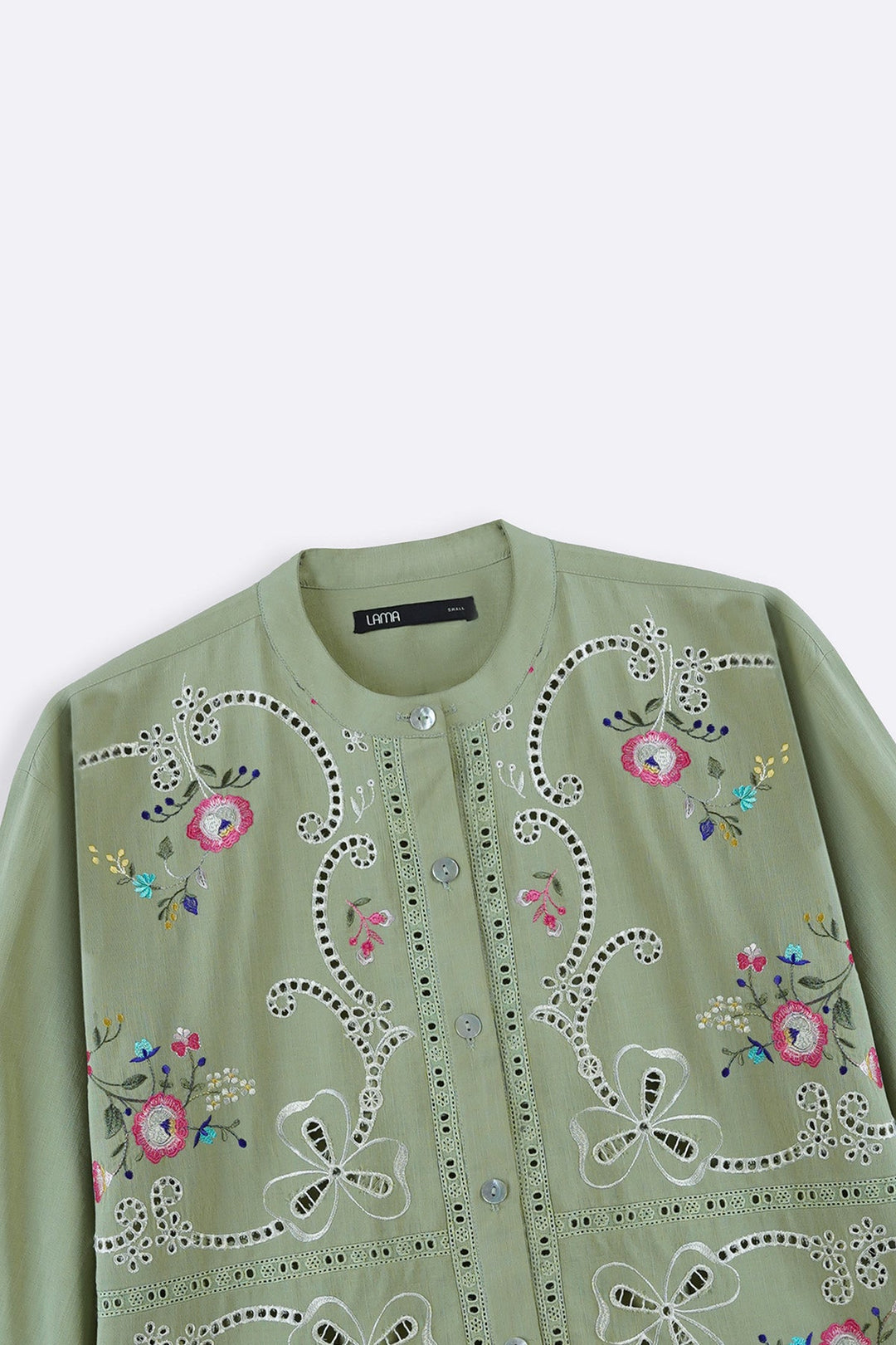 GREEN ALWAYS SPRING EMBROIDERY SHIRT
